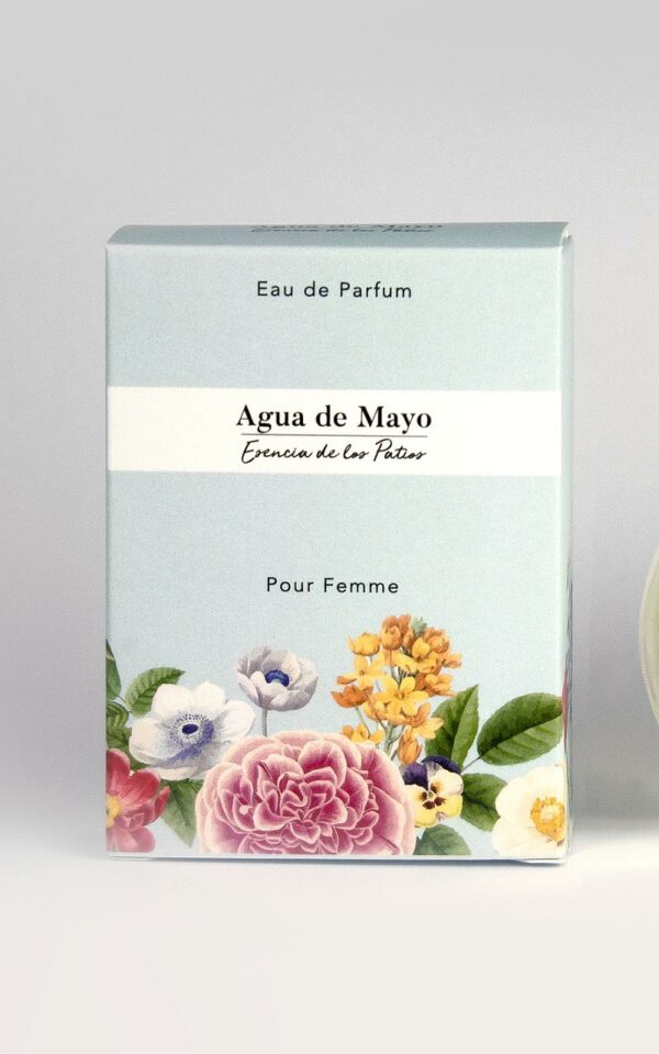 envase del perfume Agua de Mayo de Esencia de los Patios